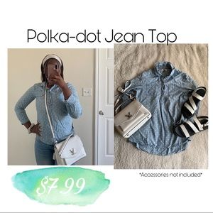 Polka-dot Jean Top